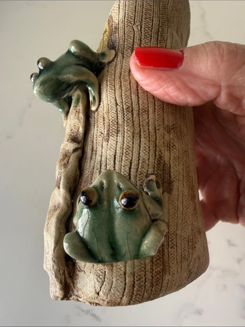 vintage majolica style small vase